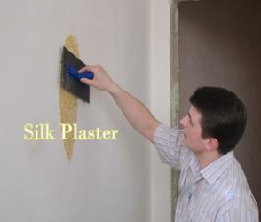Процедура подготовки материала Silk Plaster для нанесения в качестве жидких обоев
